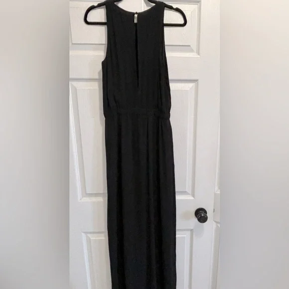 Aritzia BABATON Harold Sleeveless Maxi Dress Front Slit Split Hem Black Size XS - Picture 4 of 12
